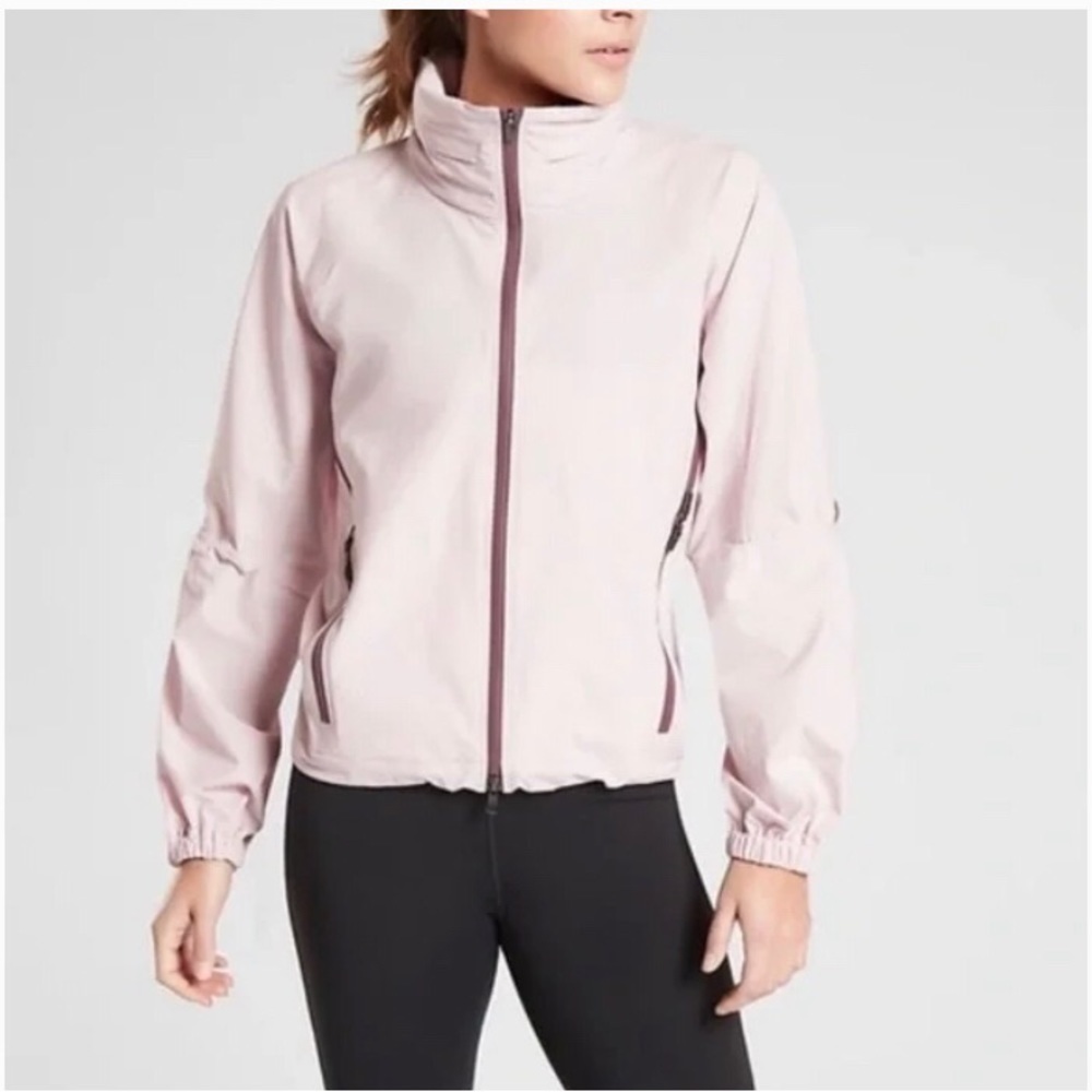 Athleta size Medium Stay Fly Windbreaker in Rosario Pink